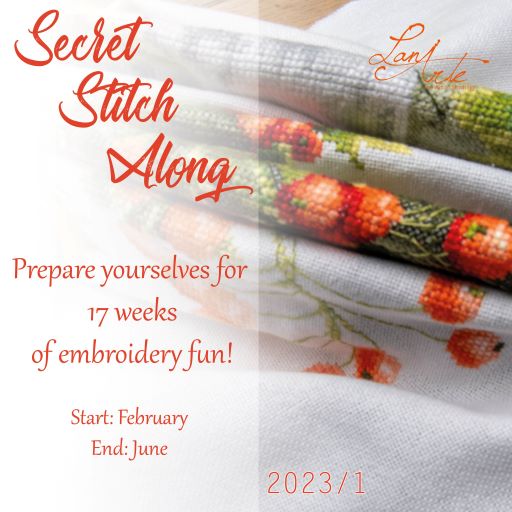 Kevään Lanarten Secret Stitch Along -tarvikepakkaus on  nyt tilattavissa!